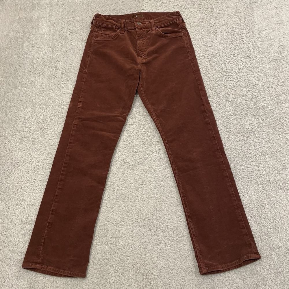 Mother Jeans Mid Rise Rider Ankle Corduroy Pants Womens 26 Brown‎ Rum Russian